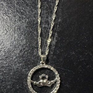 Elegant Silver Clatter Pendant Necklace